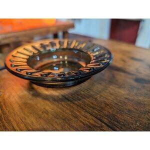 VINTAGE Cigarette ASHTRAY Ardous Vegas Smoky CLEAR GLASS - 4 1/2" Diameter